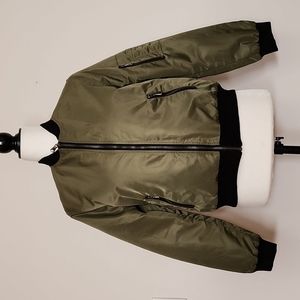 Forever 21 Army Green Bomber Jacket